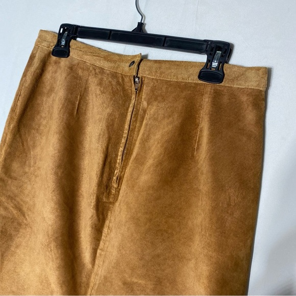 Vintage Tan Suede Leather Mini Skirt M - Picture 9 of 13